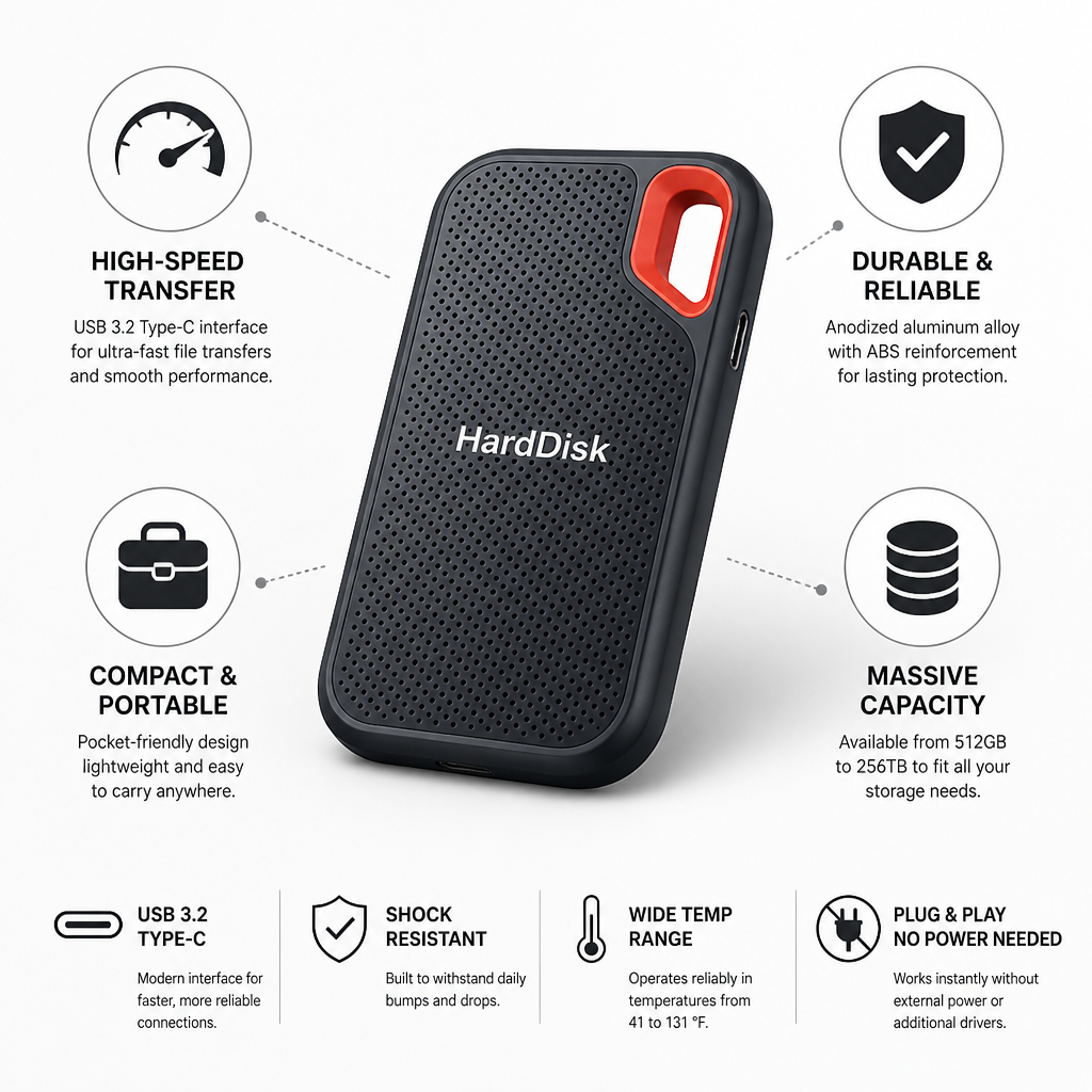 High-Speed USB-C Portable SSD