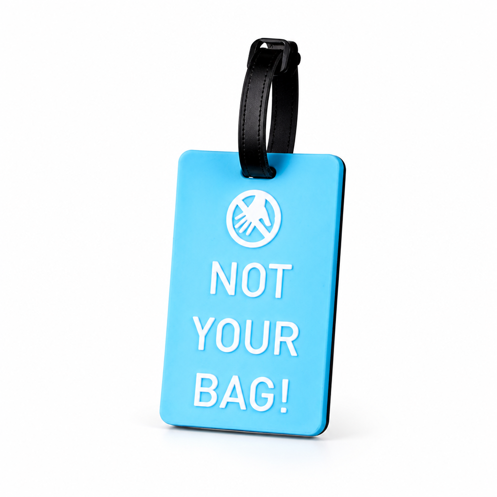High-Visibility Silicone Luggage Tag (Adjustable Strap)