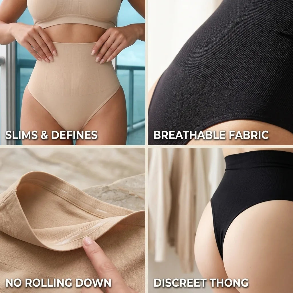 High Waist Thong Tummy Control Seamless