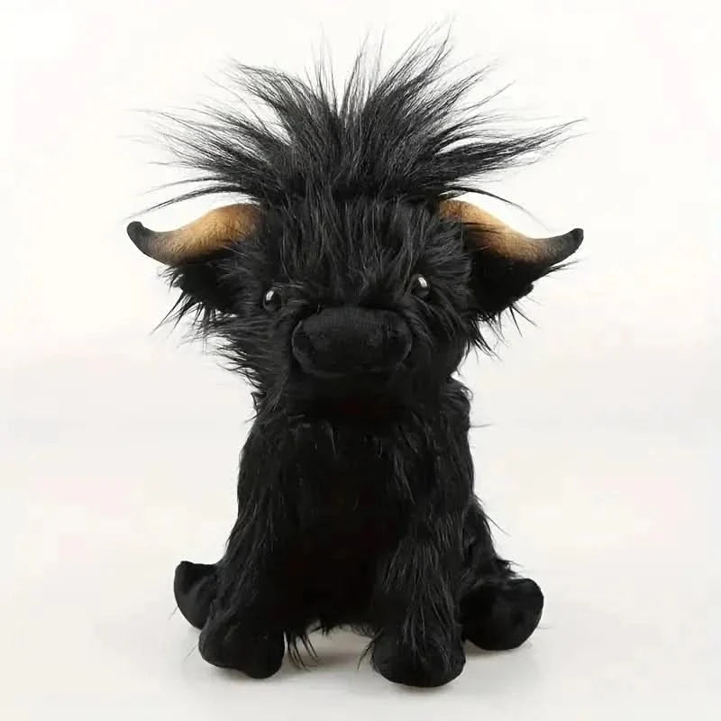Highland Cow Plush Toy Soft Shaggy 9.8-Inch Cuddly Companion