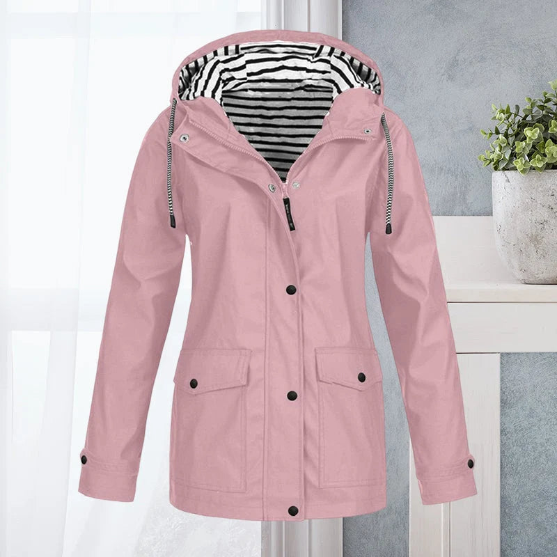 Hiking Jacket Waterproof Lightly Padded Adjustable Fit