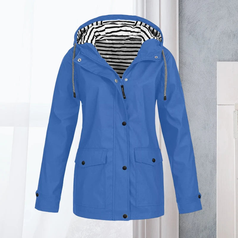 Hiking Jacket Waterproof Lightly Padded Adjustable Fit