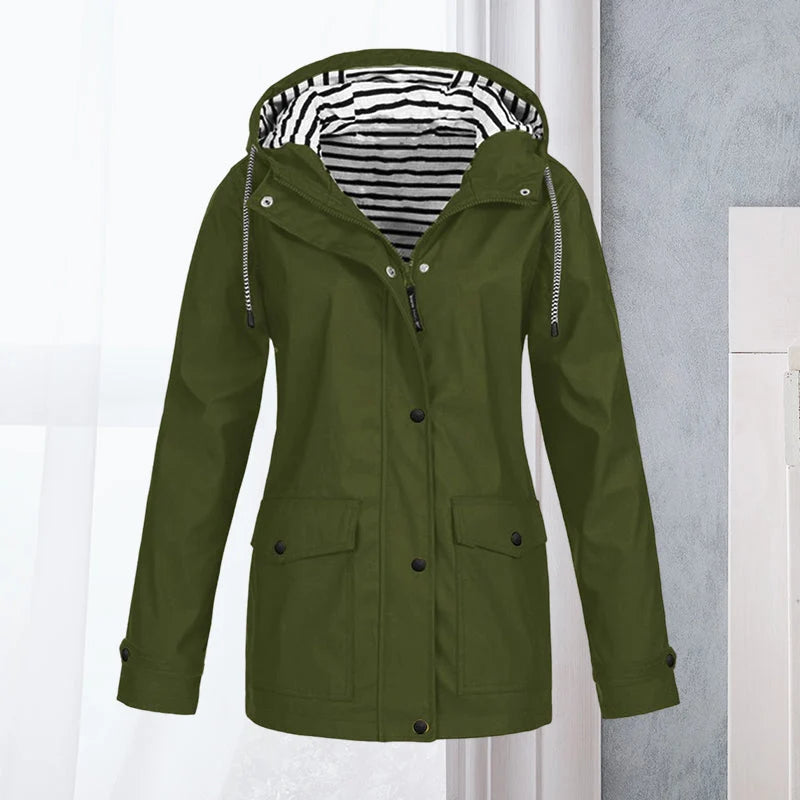 Hiking Jacket Waterproof Lightly Padded Adjustable Fit