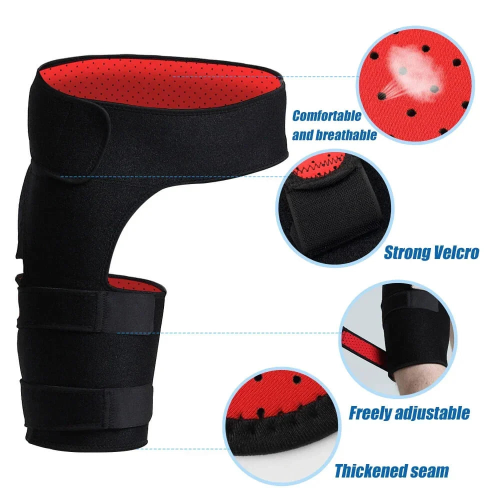 Hip & Thigh Compression Brace Adjustable Targeted Breathable Support