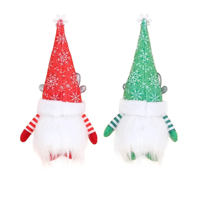 Holiday Gnome Figurine Snowflake Hat & Antlers Lightweight