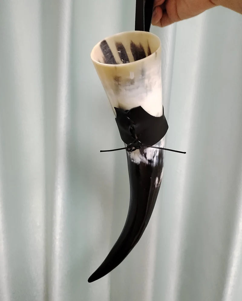 Horn Mug Handcrafted Viking Design 13 Oz Capacity