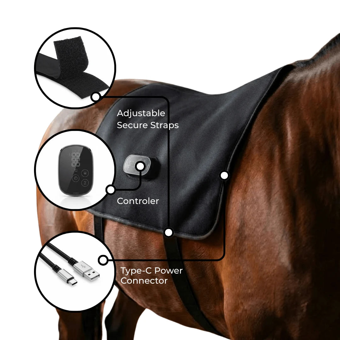 Horse Back Wrap LED Red Light Therapy Rechargeable Cordless
