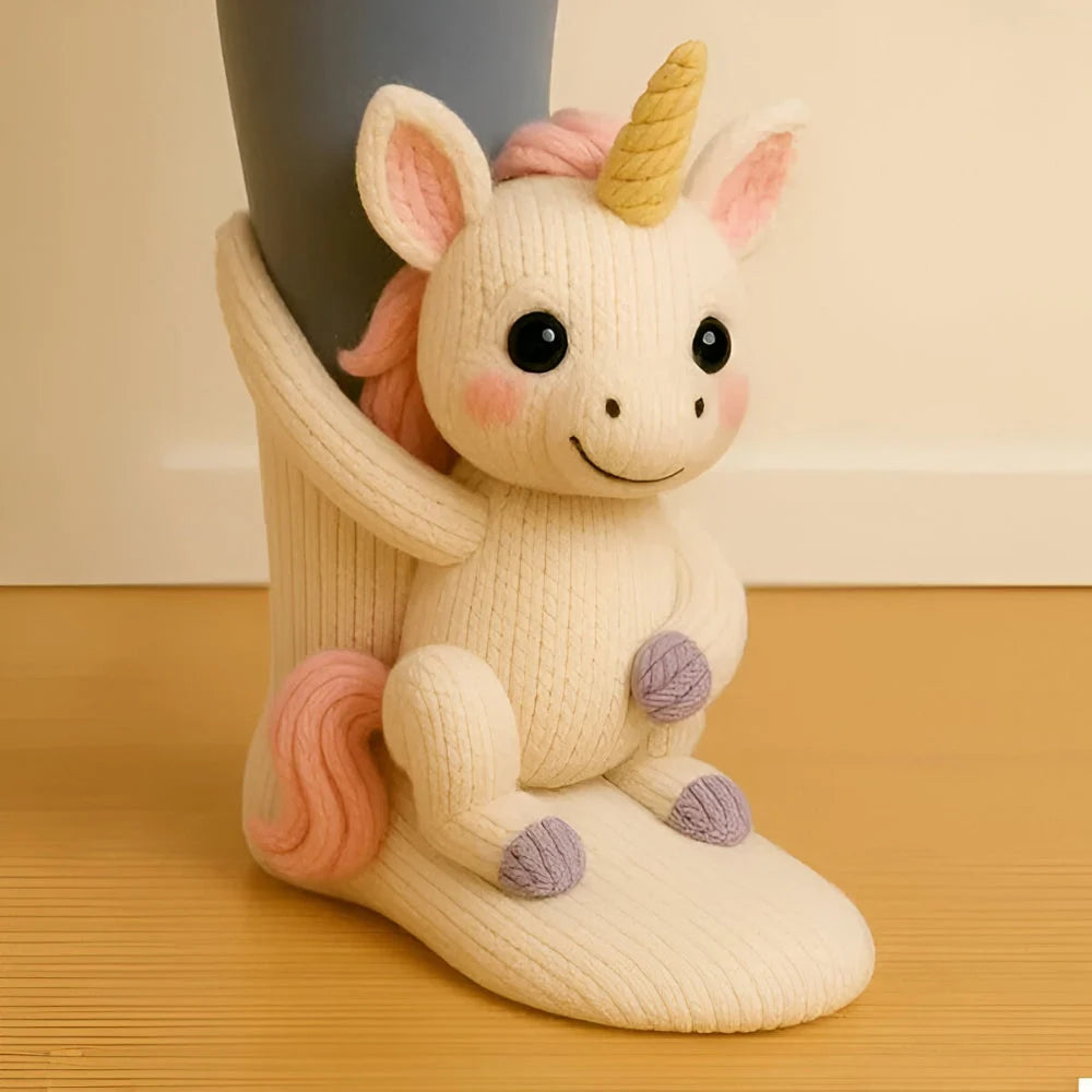 House Socks Plush Warmth Non-Slip Sole Animal Designs