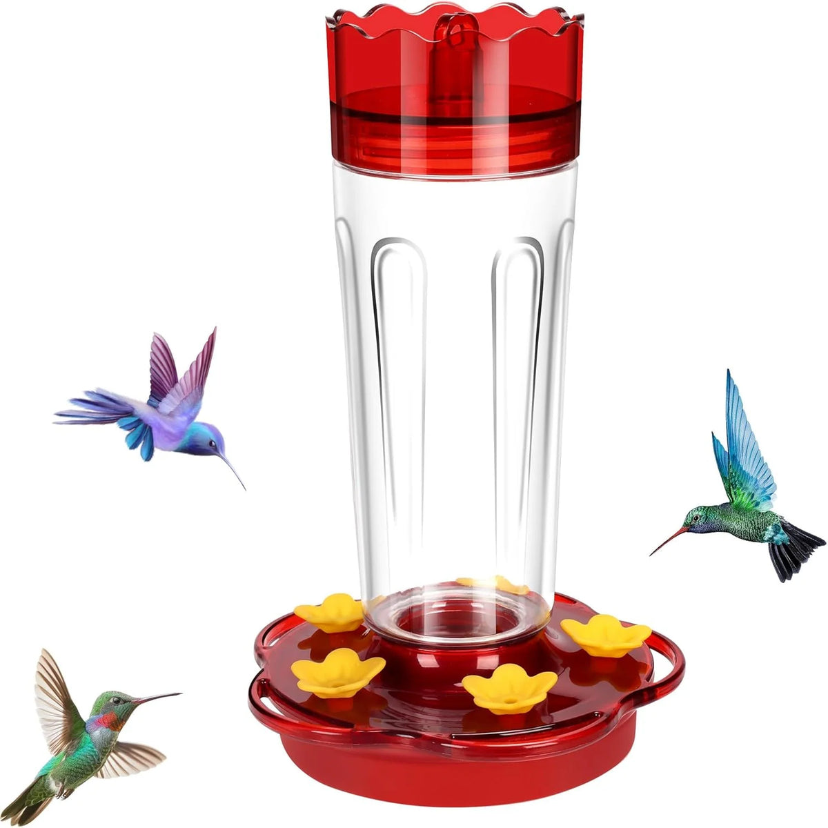 Hummingbird Feeder 15 Oz Leak-Resistant Built-In Ant Moat