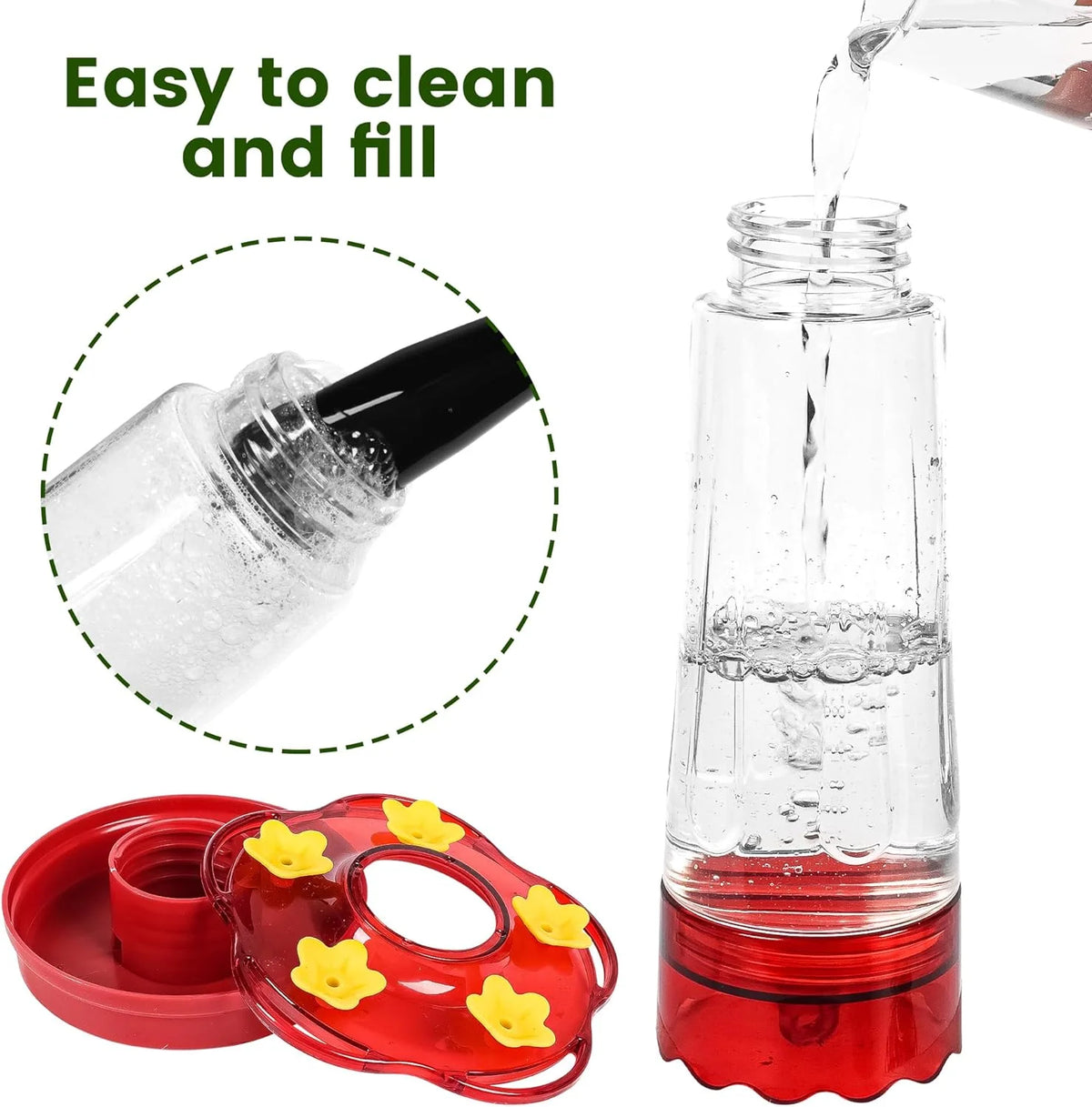 Hummingbird Feeder 15 Oz Leak-Resistant Built-In Ant Moat