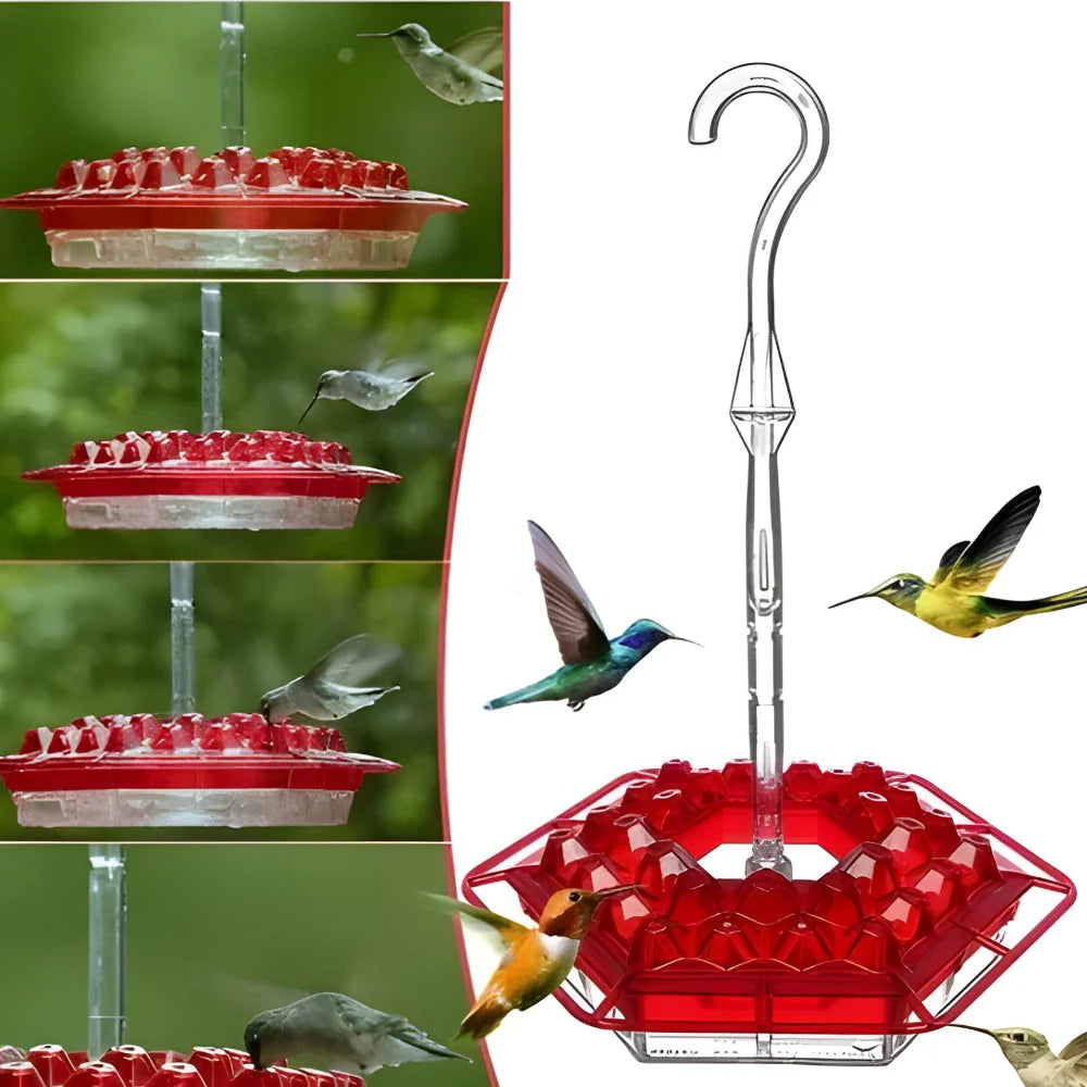 Hummingbird Feeder Multi-Port Clear Reservoir & Easy-Clean