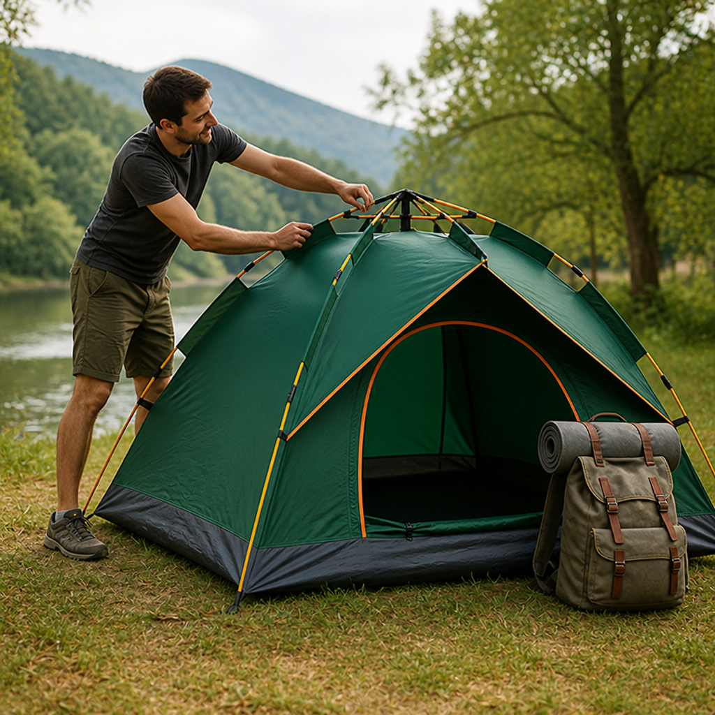 Hydraulic Quick-Up Waterproof Camping Tent (3-8 Person)