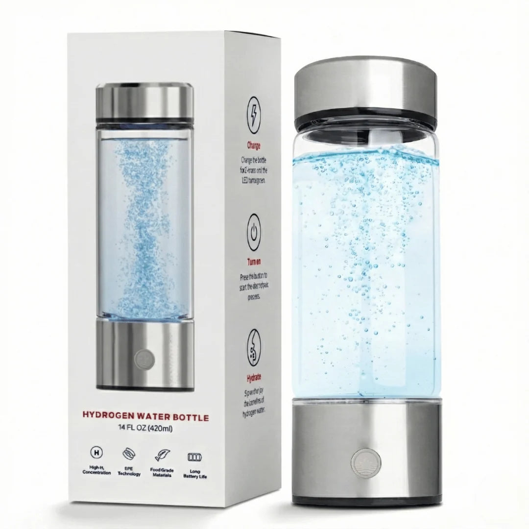 Hydrogen Water Bottle Electrolysis Rechargeable 500ml BPA-Free