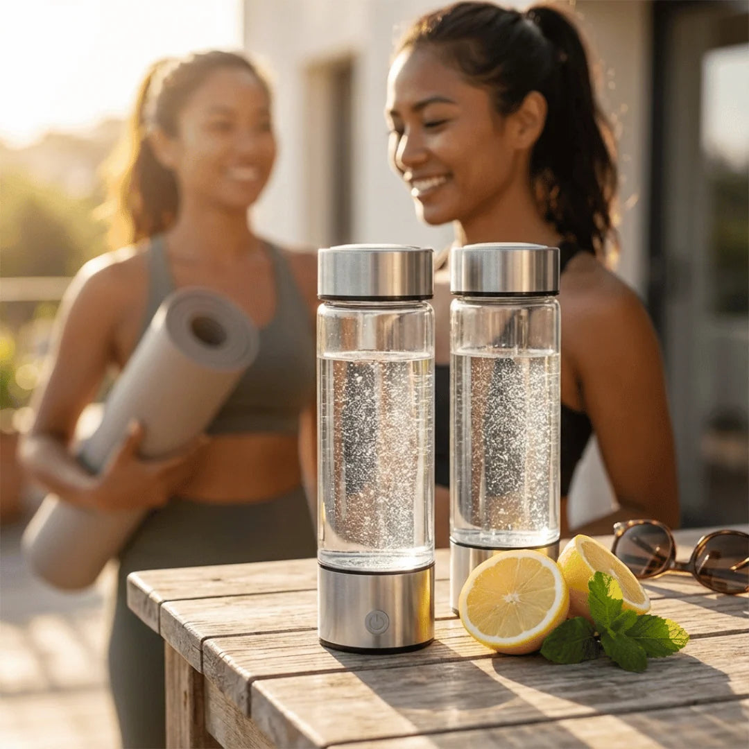Hydrogen Water Bottle Electrolysis Rechargeable 500ml BPA-Free