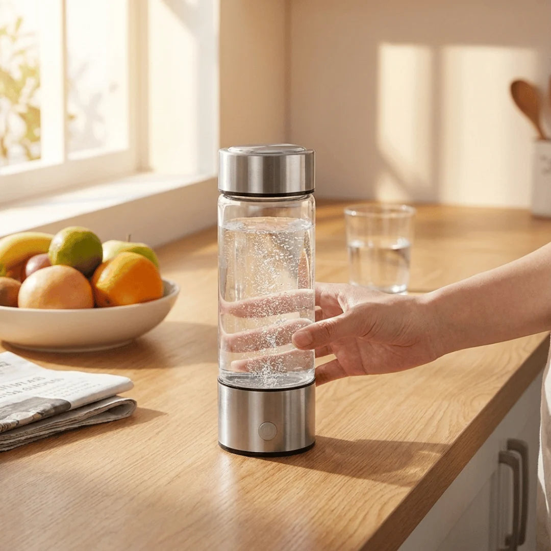 Hydrogen Water Bottle Electrolysis Rechargeable 500ml BPA-Free