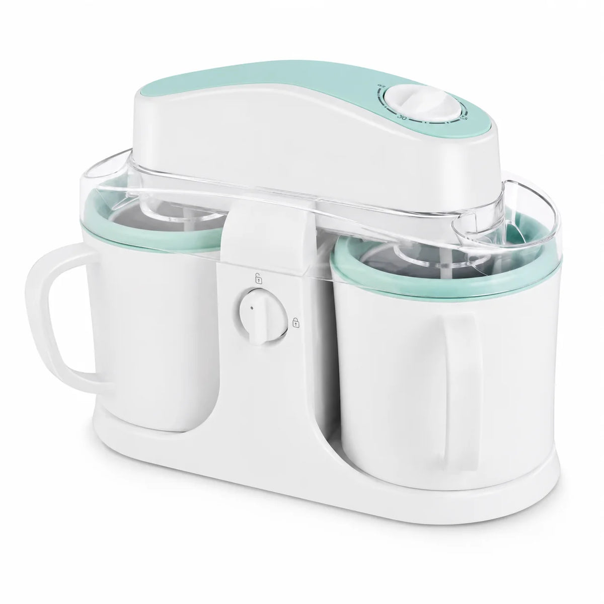 Ice Cream Maker Dual Freezer Bowls Churns While Freezing