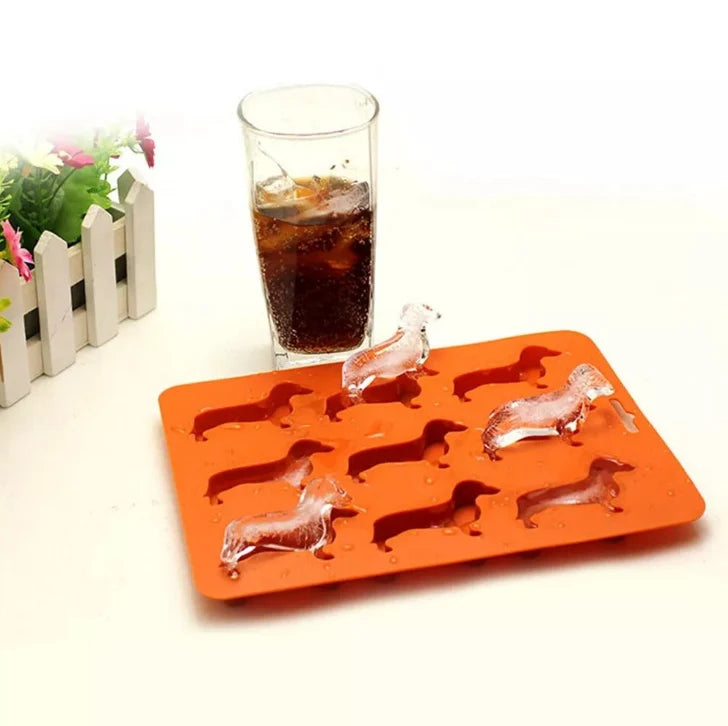 Ice Cube Mold Puppy Shape Food-Grade Silicone