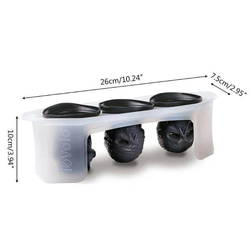 Ice Cube Mold Skull-Shaped Silicone BPA-Free Dishwasher-Safe