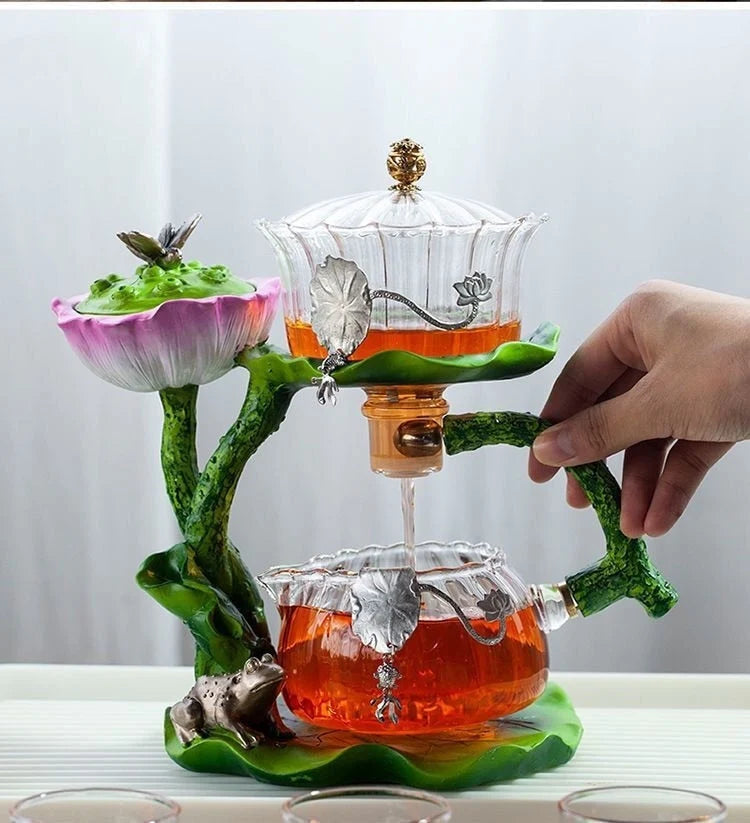 Incense Teapot Resin Glass Handcrafted Decor