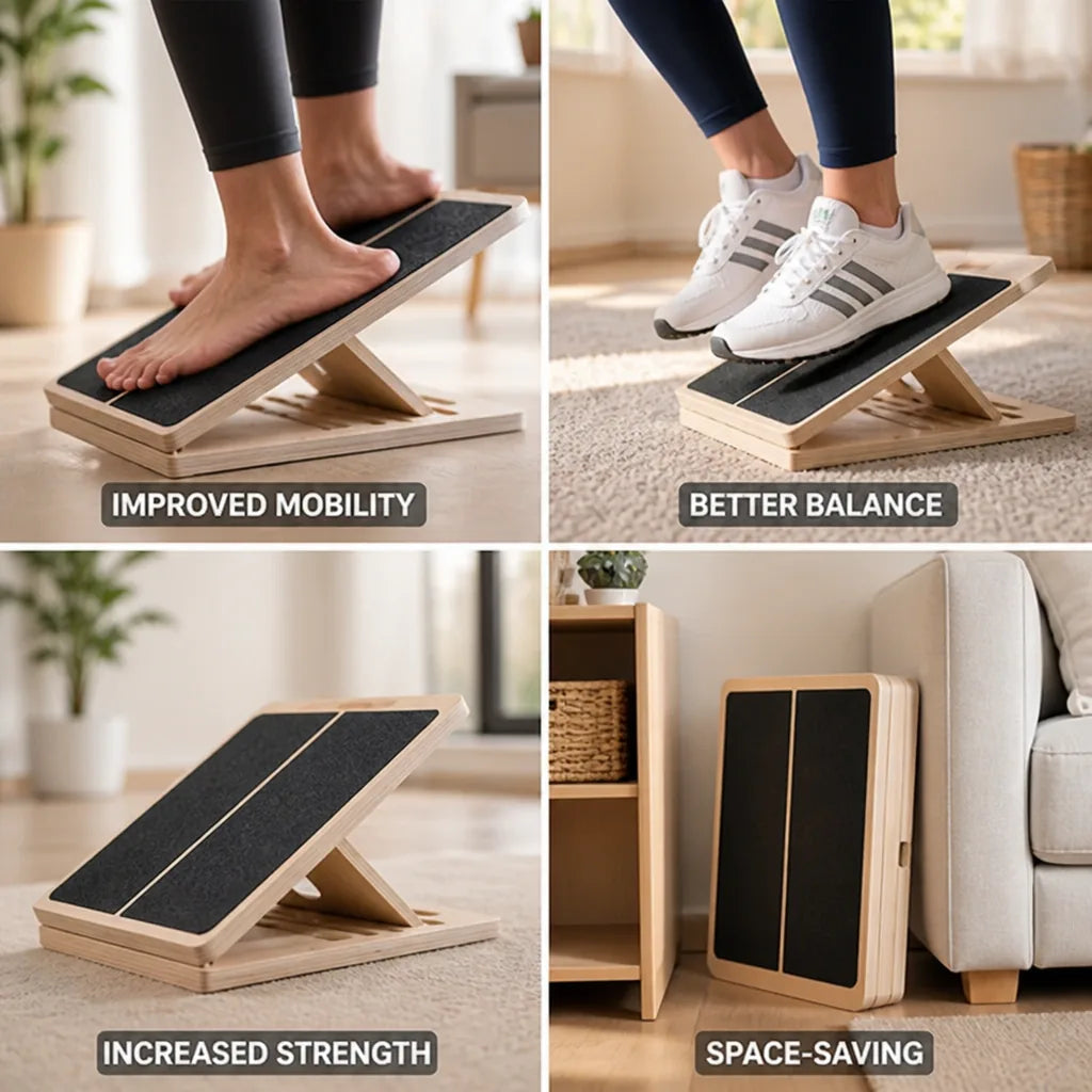Incline Board Wooden Mobility & Balance Trainer