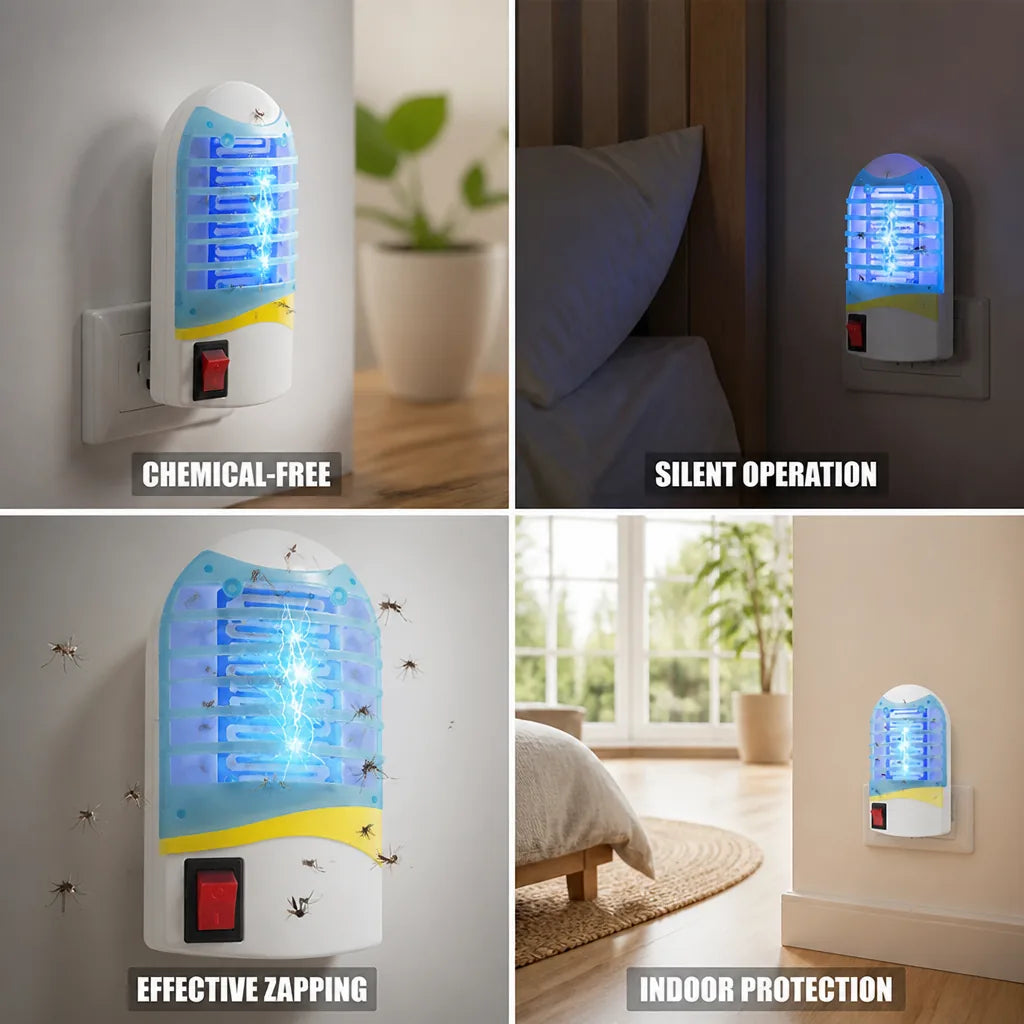 Indoor Mosquito Zapper UV Light & High-Voltage Grid Chemical-Free