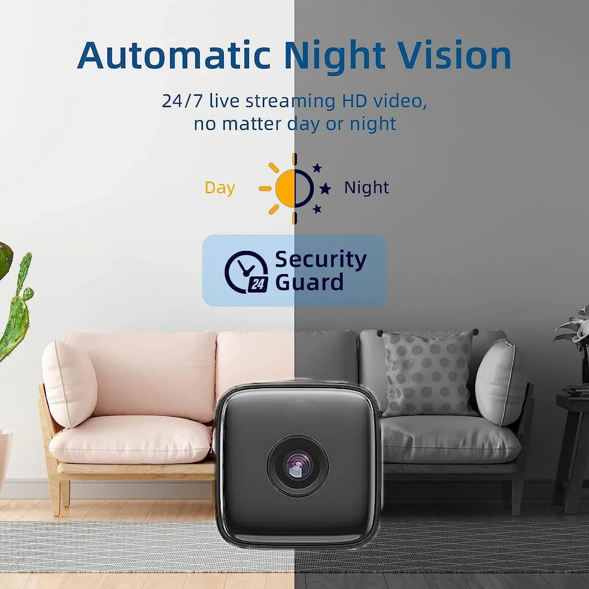 Indoor Security Camera 1080P Night Vision Motion Detection