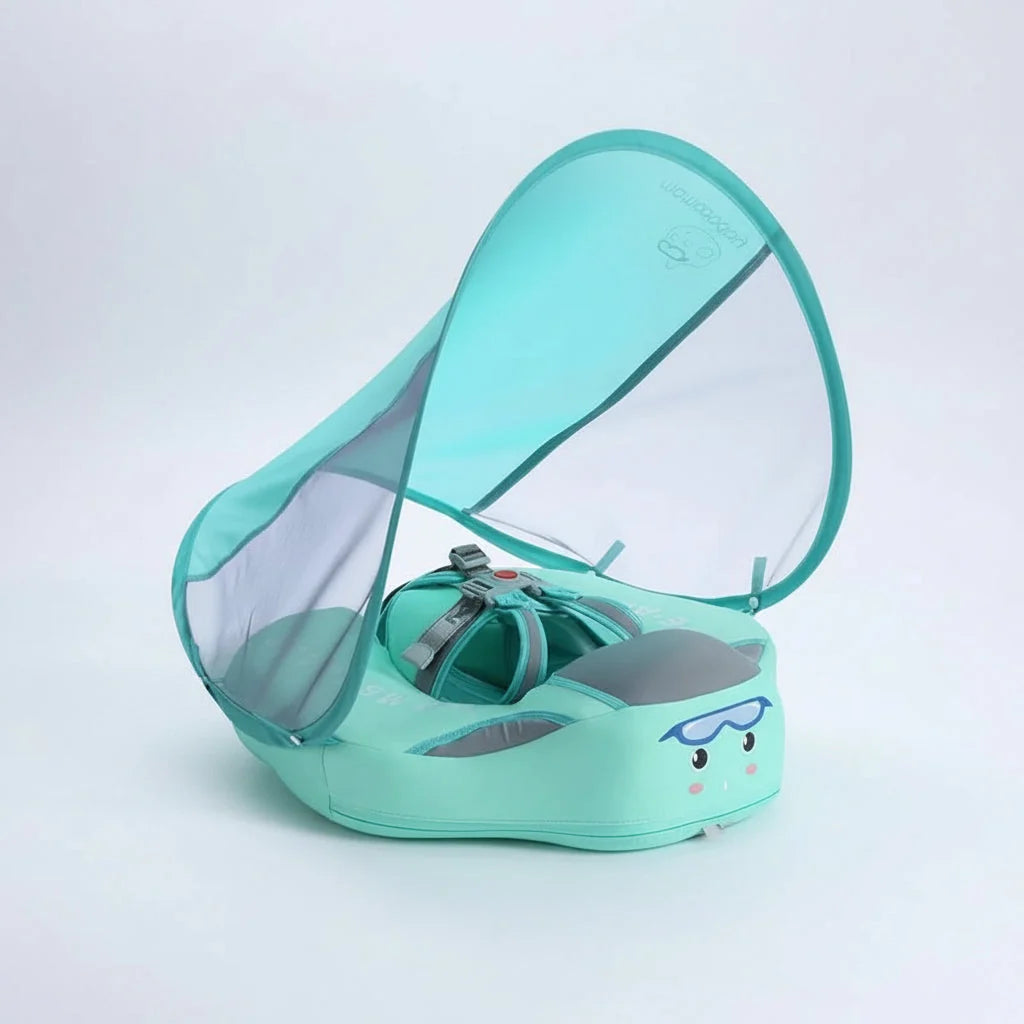 Infant Pool Float Seated Harness & Removable Sun Canopy