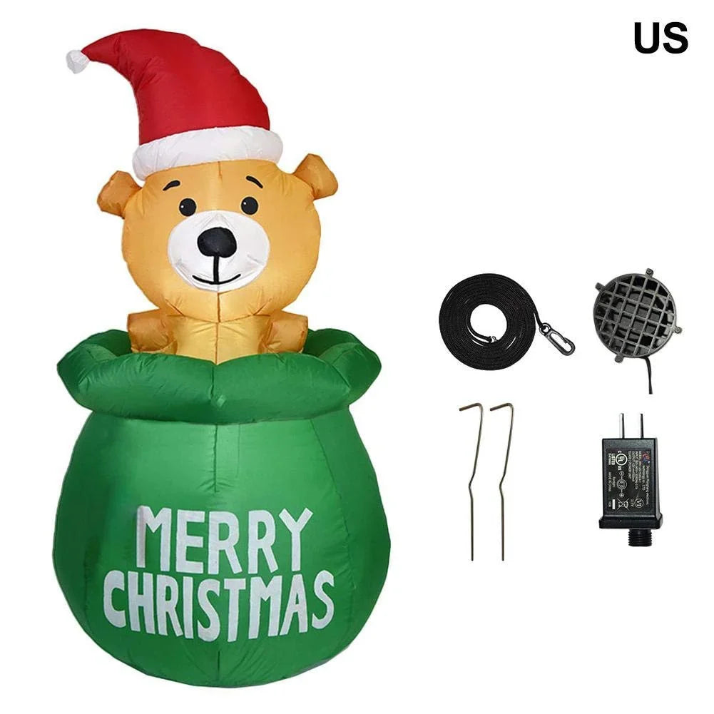 Inflatable Christmas Bear Quick-Inflate Weather-Resistant