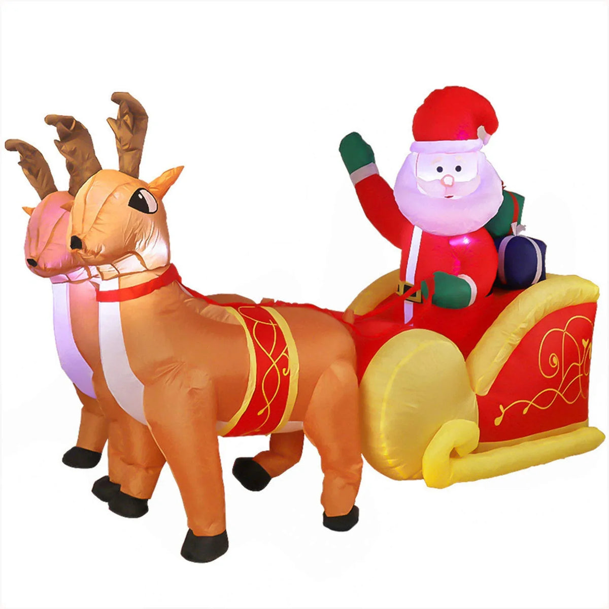 Inflatable Christmas Decoration Automatic Inflation Colorful LED Lights