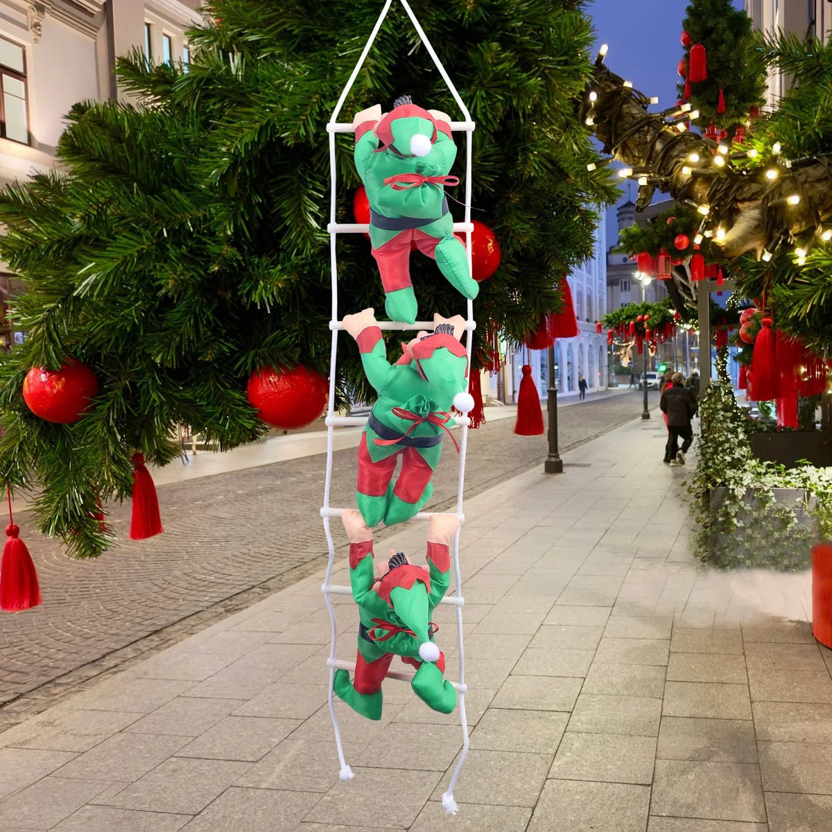 Inflatable Christmas Decoration Santa Ladder 41 Inch Indoor & Outdoor