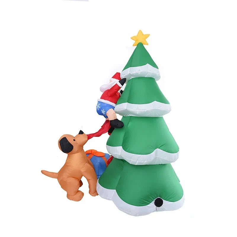 Inflatable Christmas Tree Quick-Inflate LED Lights Weather-Resistant