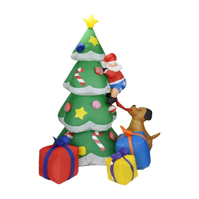 Inflatable Christmas Tree Quick-Inflate LED Lights Weather-Resistant