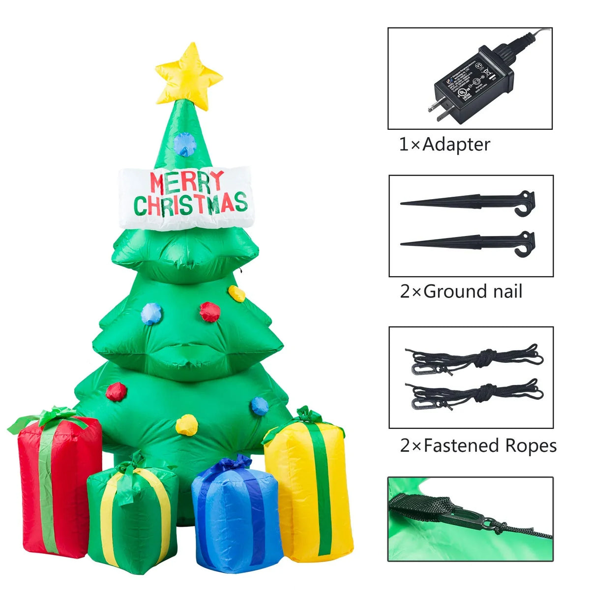 Inflatable Christmas Tree Quick-Inflate Pump & Weather-Resistant Fabric