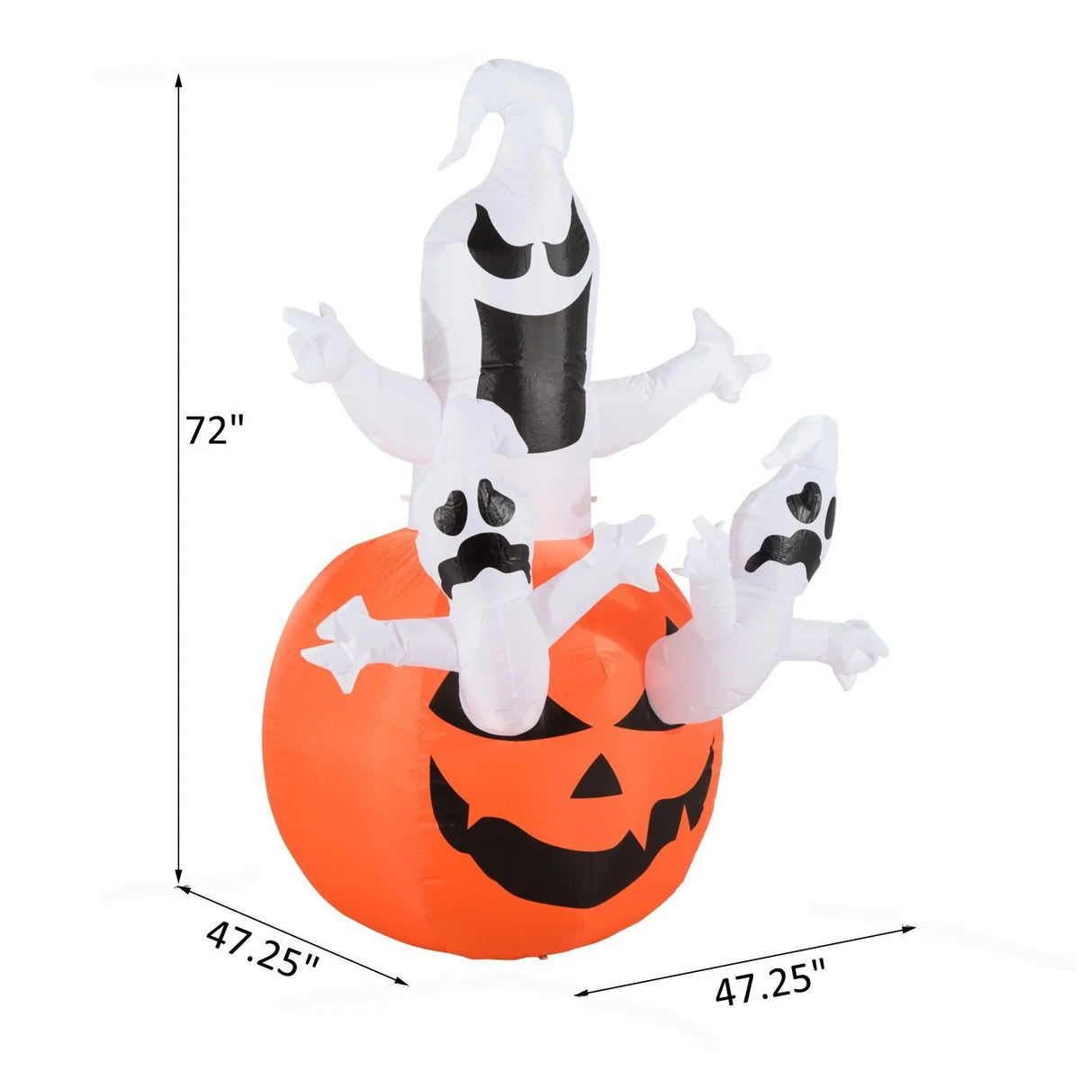 Inflatable Decoration LED-Lit Built-In Pump Weather-Resistant Fabric