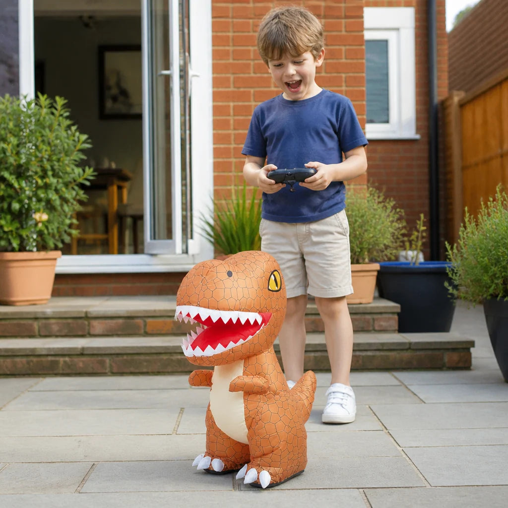 Inflatable Dinosaur Remote-Controlled Includes Air Pump & Remote