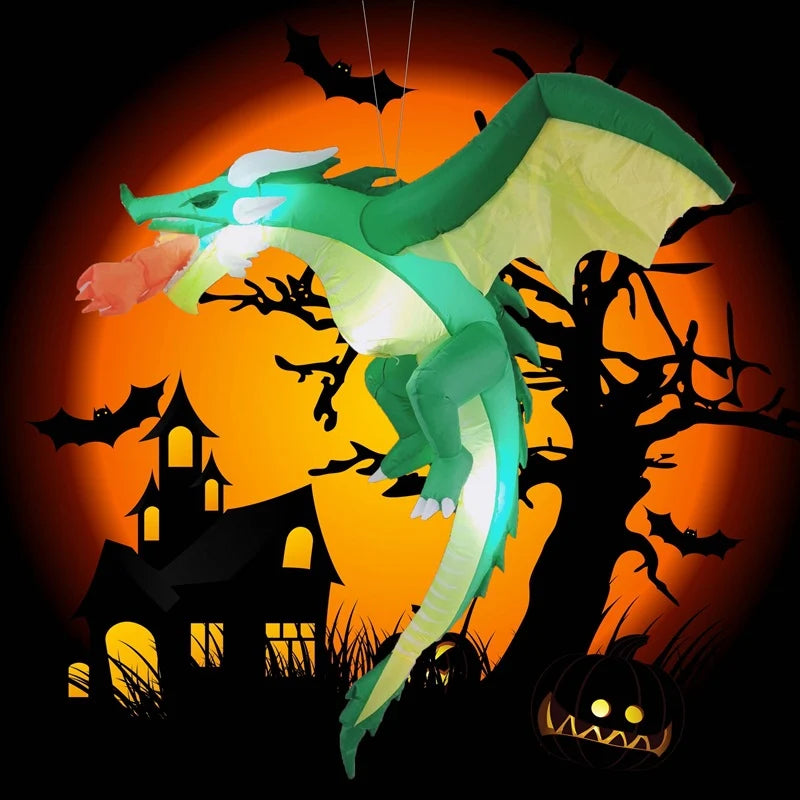 Inflatable Dragon LED Lights Fireball Effect
