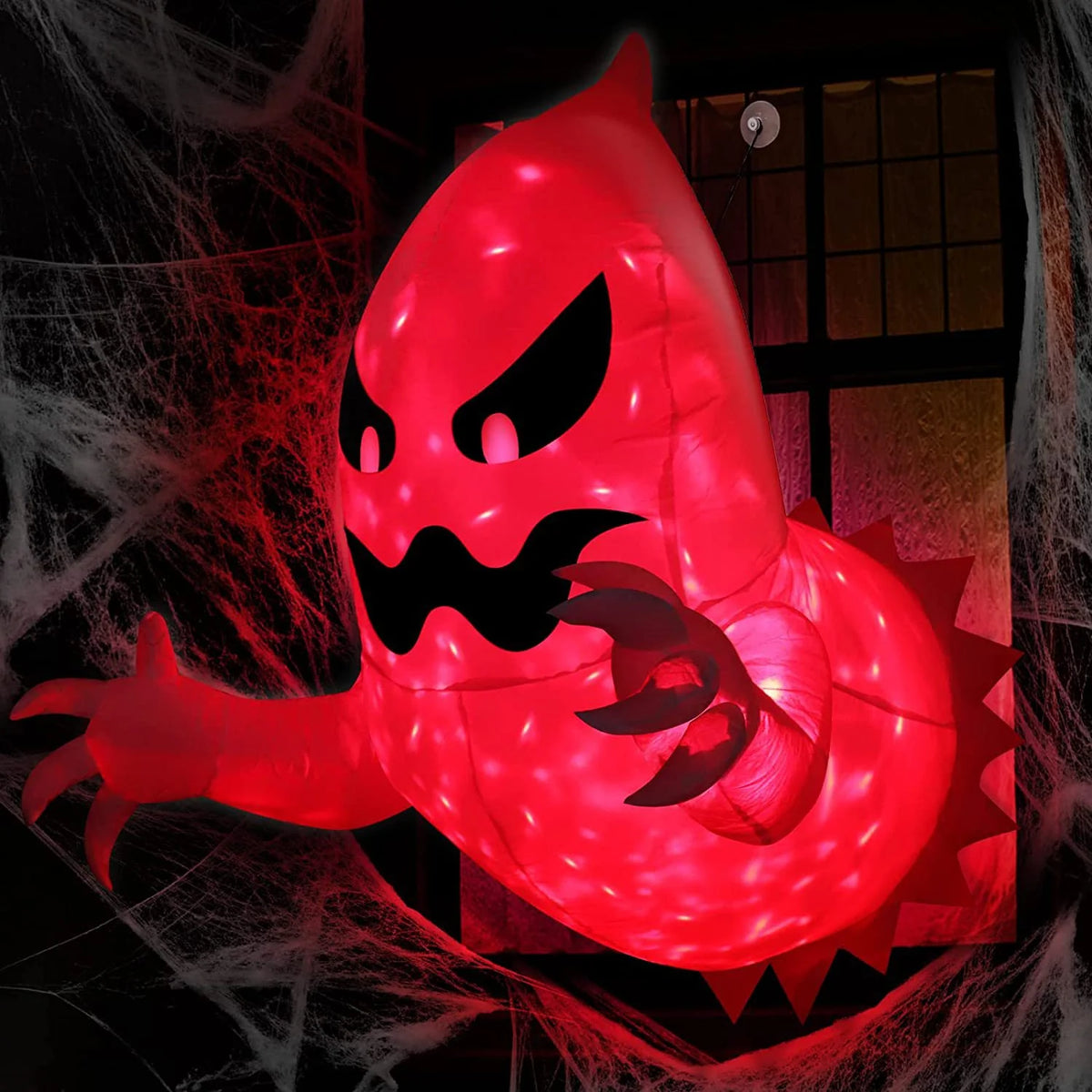 Inflatable Ghost Glowing LED Eyes Weather-Resistant Fabric