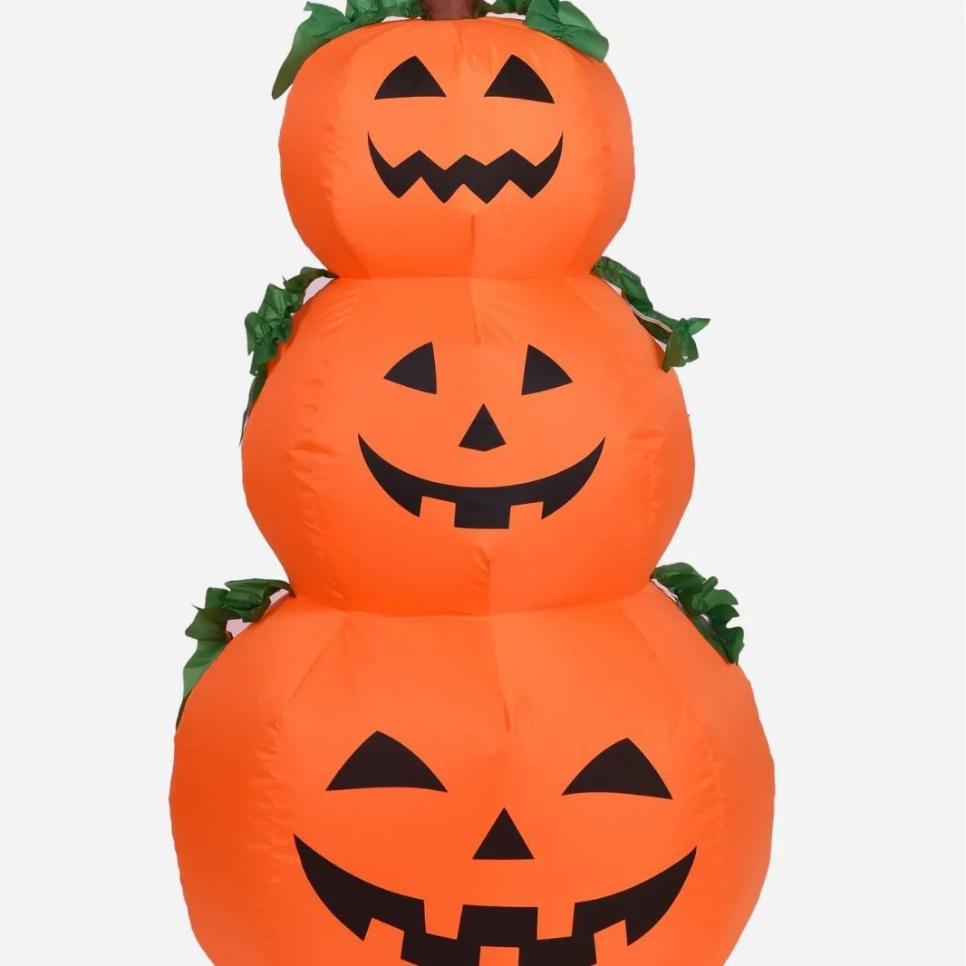 Inflatable Halloween Pumpkin Built-In Blower Weatherproof UV-Resistant
