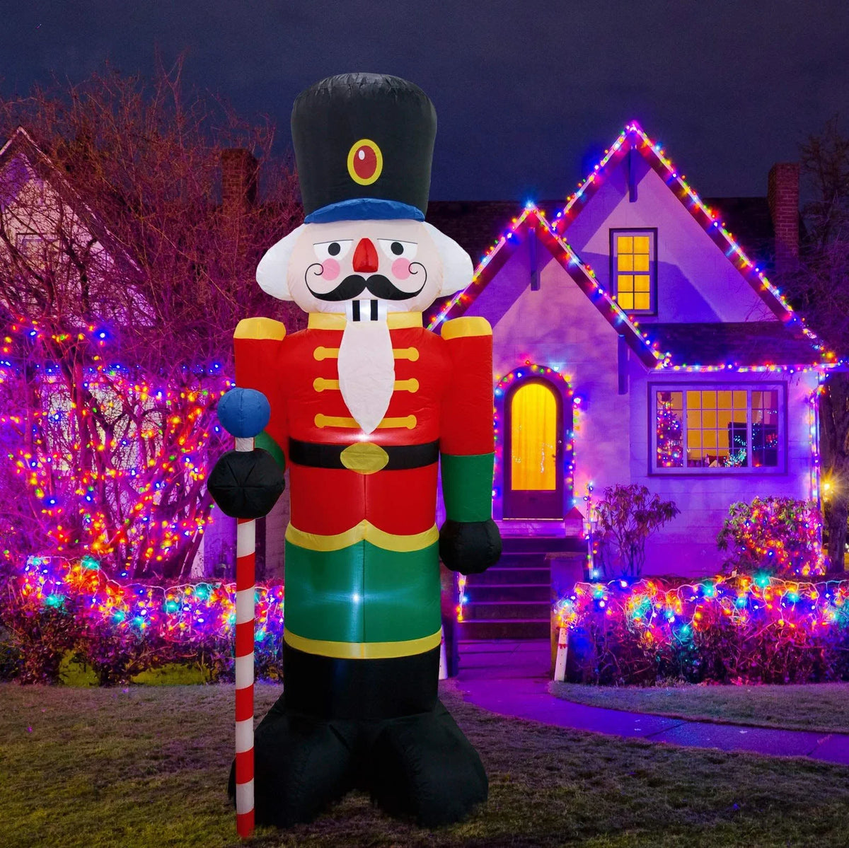 Inflatable Nutcracker LED-Lit Weather-Resistant