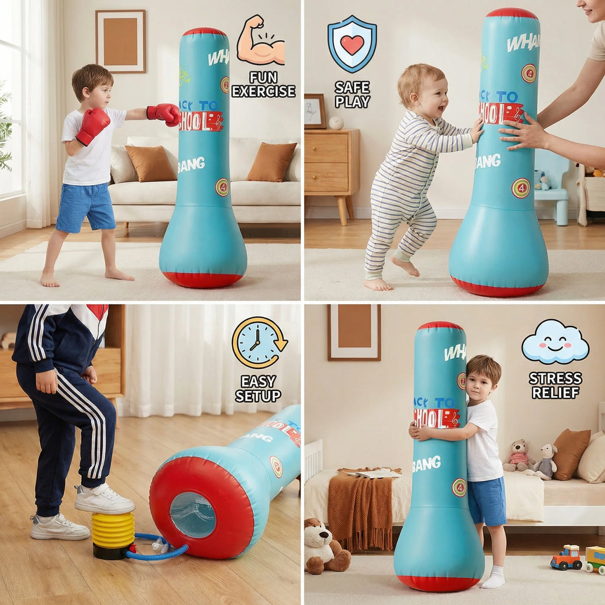 Inflatable Punching Bag Kids Stable Water-Filled Base