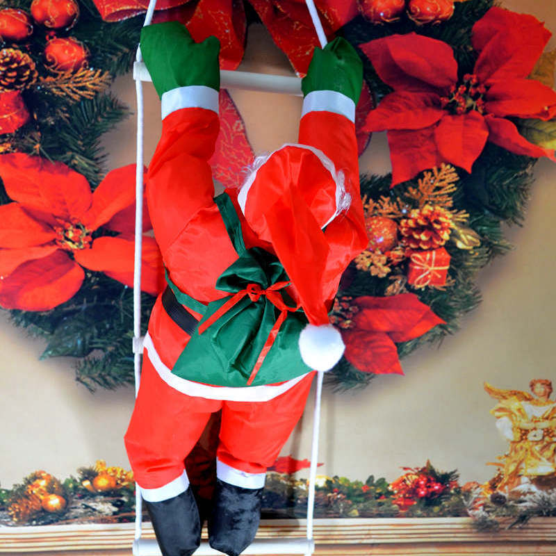 Inflatable Santa Weather-Resistant Built-In Blower & Climbing Rope