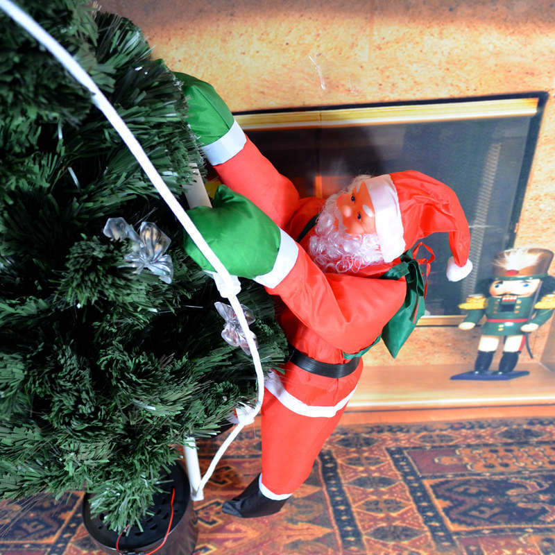 Inflatable Santa Weather-Resistant Built-In Blower & Climbing Rope