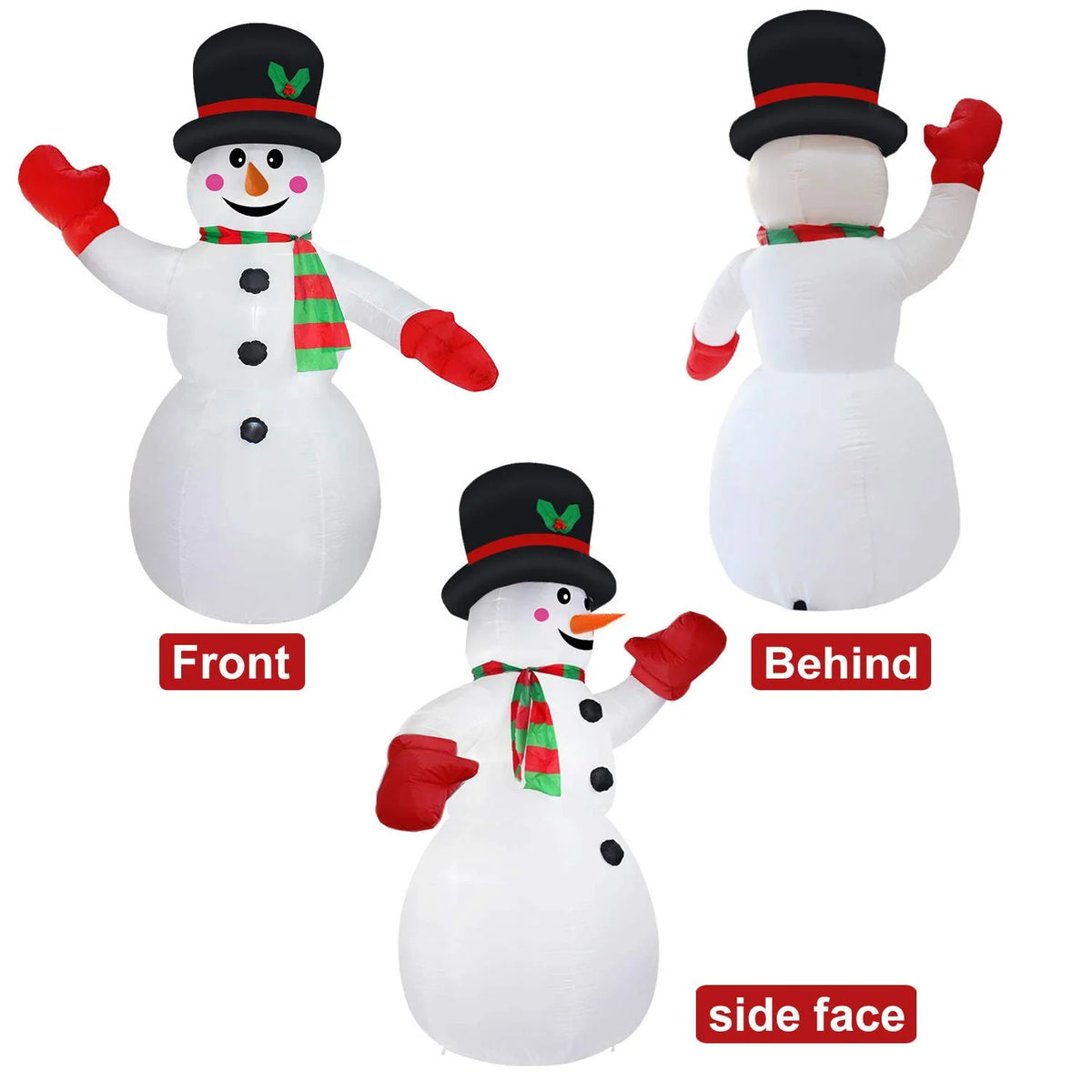 Inflatable Snowman Quick Setup Stable & Weather-Resistant