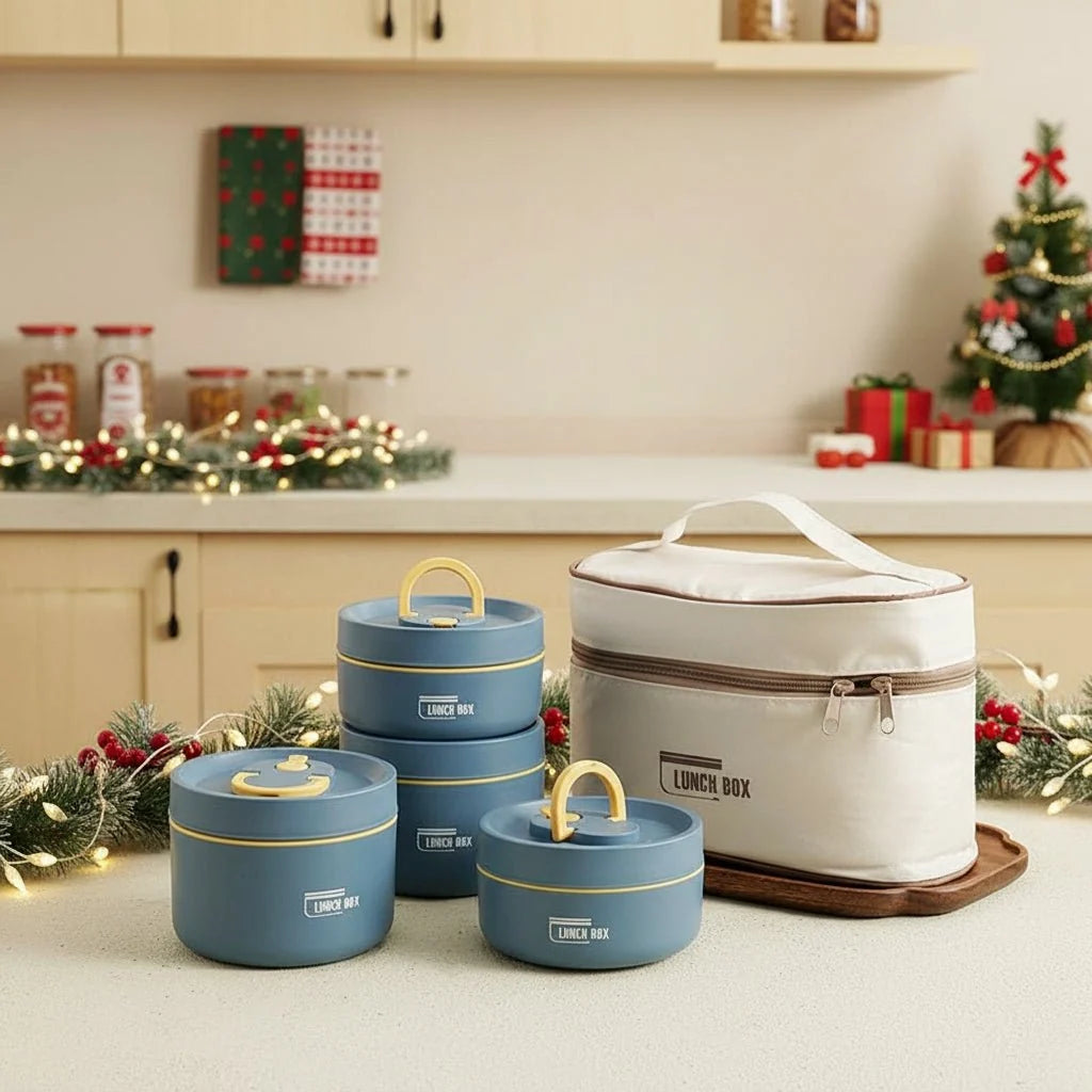 Insulated Lunch Box Double-Walled Stainless Steel Leak-Proof
