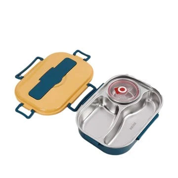 Insulated Lunch Box Multi-Compartment Snap-Closure Leak-Resistant