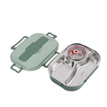 Insulated Lunch Box Multi-Compartment Snap-Closure Leak-Resistant