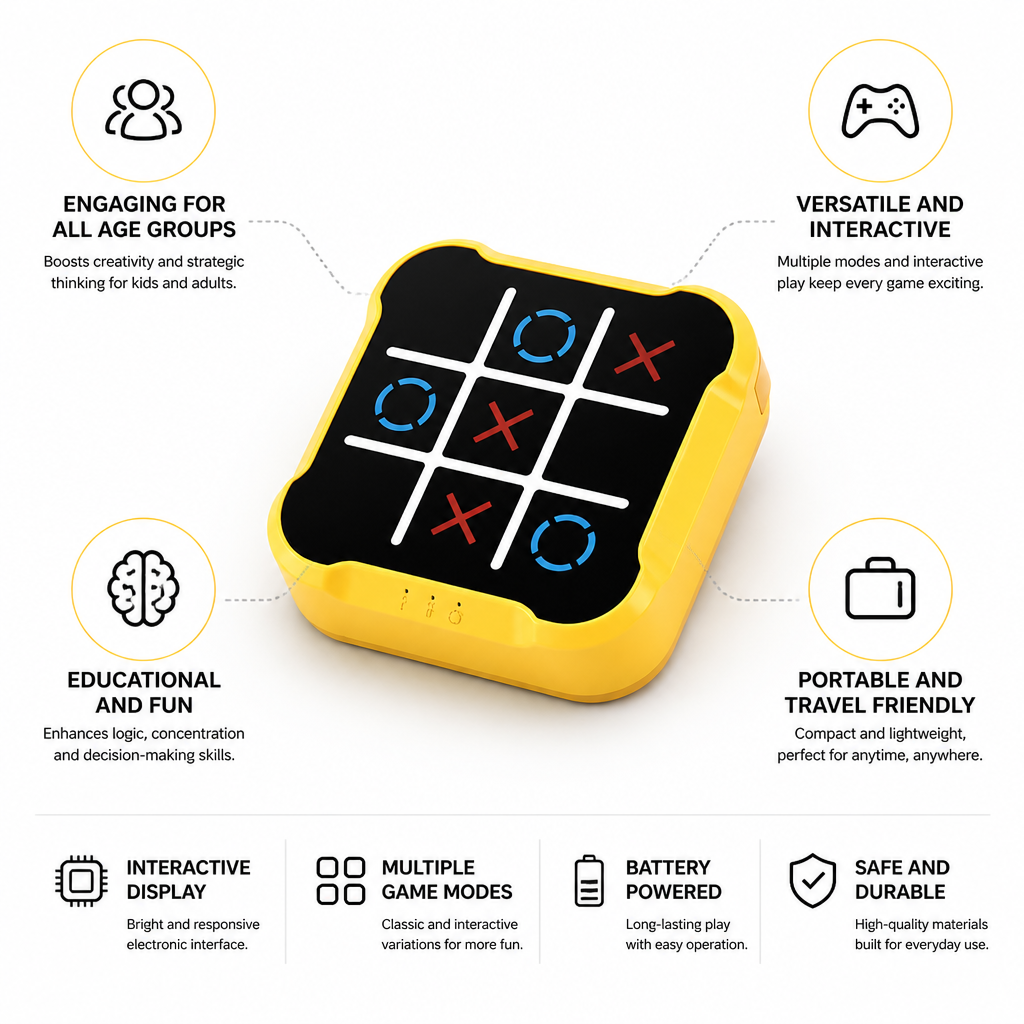 Interactive Electronic Portable Tic-Tac-Toe Game