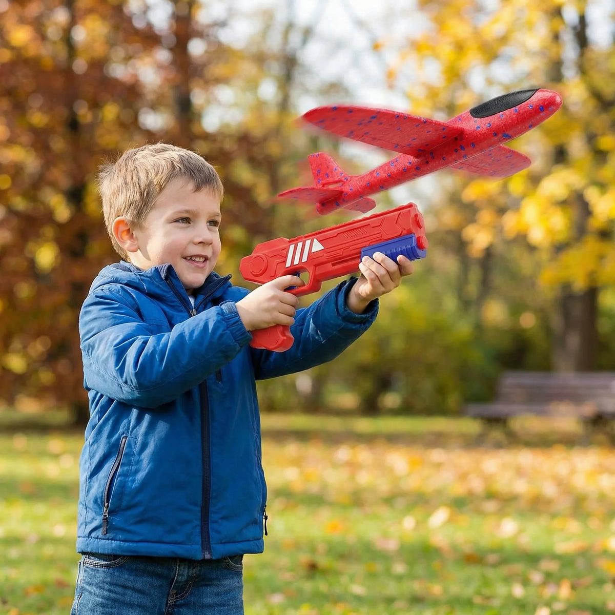 Interactive Flying Toy Launcher Glides Back No Batteries