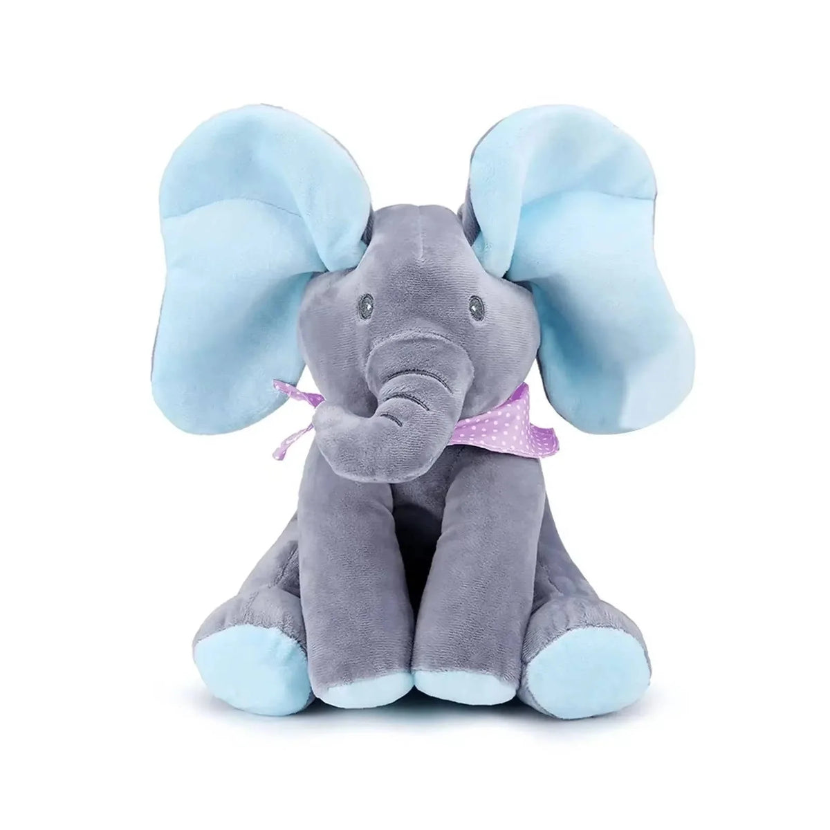 Interactive Plush Elephant Toy Peekaboo Ears & Singing Songs
