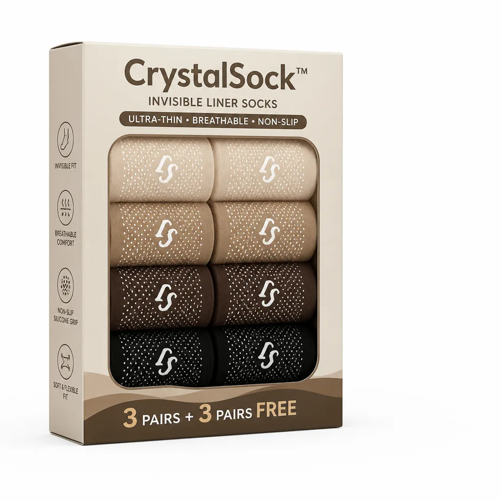 Invisible Liner Socks Ultra-Thin Breathable Non-Slip Set of 6